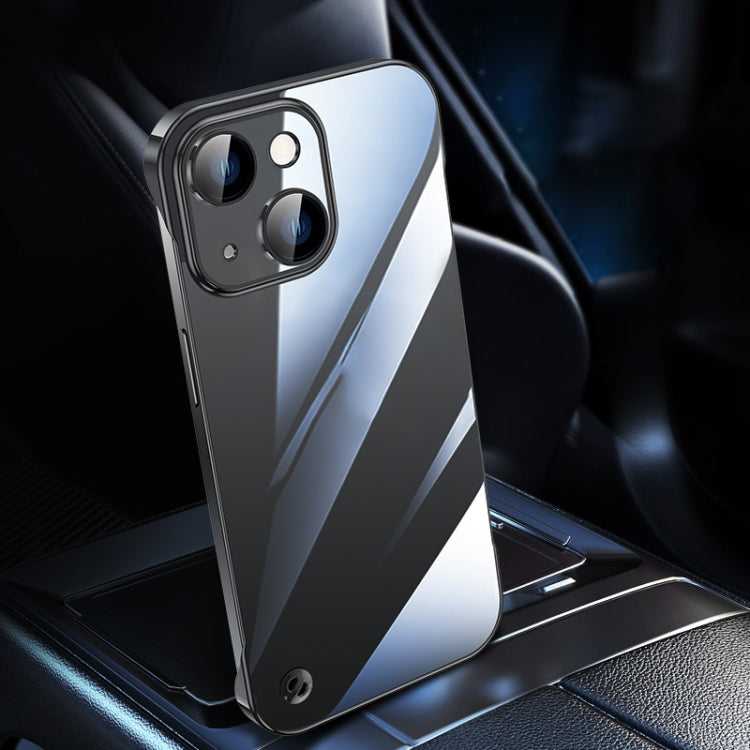 For iPhone 14 Electroplating Frameless Clear PC Phone Case