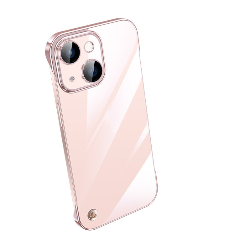 For iPhone 14 Electroplating Frameless Clear PC Phone Case