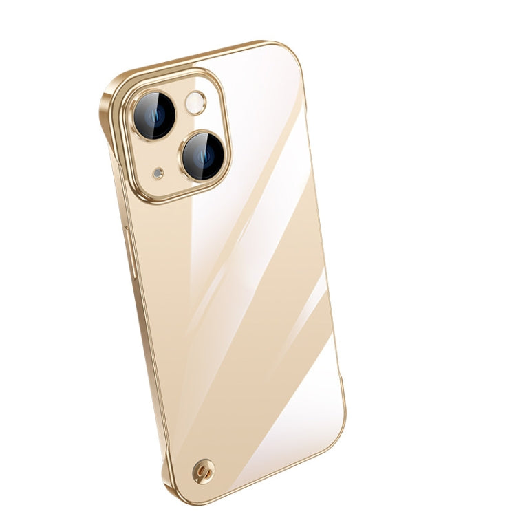 For iPhone 14 Electroplating Frameless Clear PC Phone Case