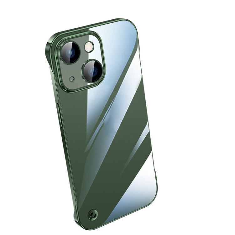 For iPhone 14 Electroplating Frameless Clear PC Phone Case