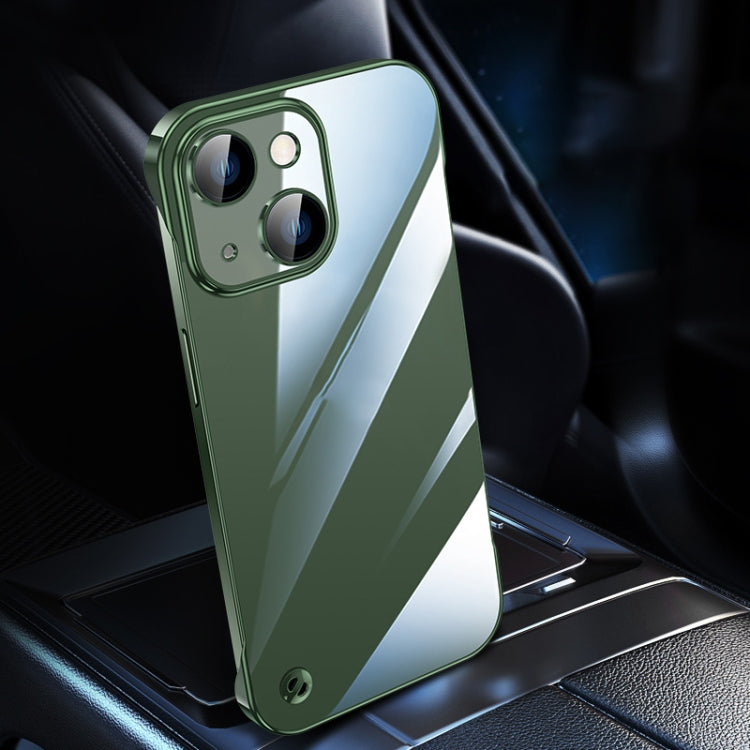 For iPhone 14 Electroplating Frameless Clear PC Phone Case