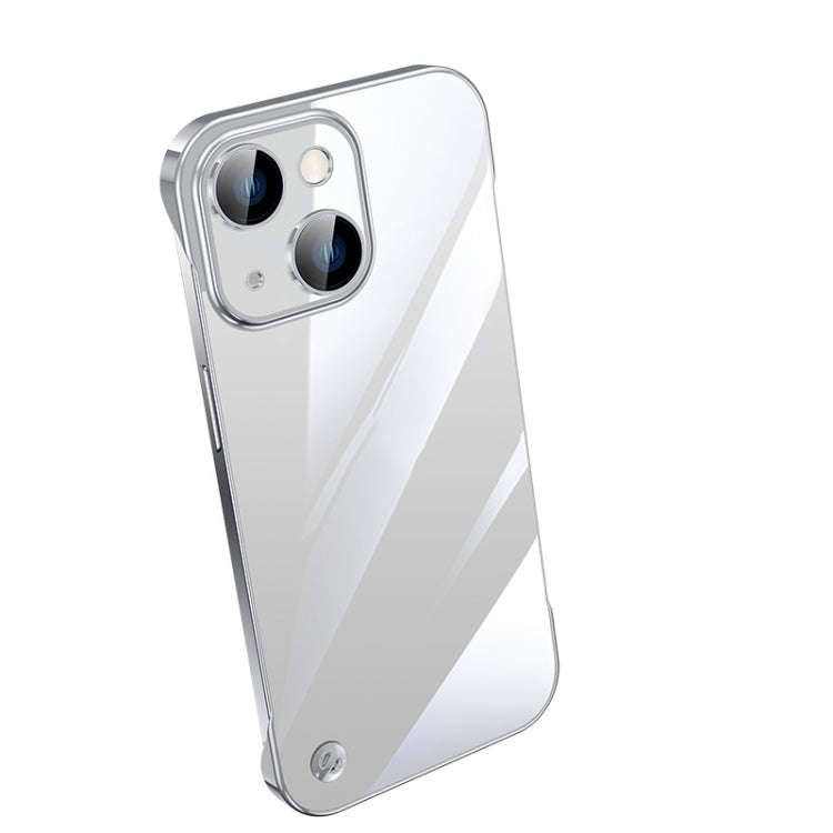 For iPhone 14 Electroplating Frameless Clear PC Phone Case