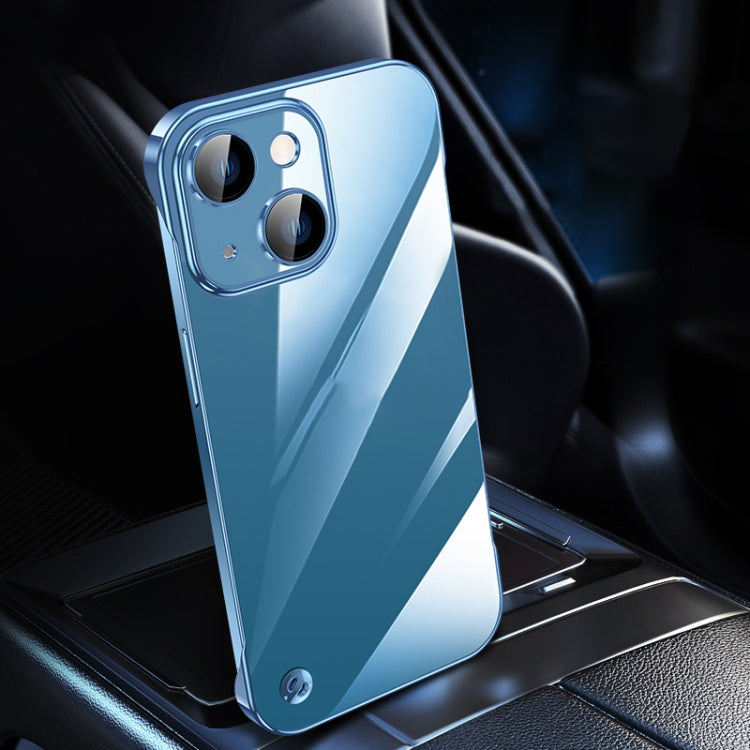For iPhone 14 Electroplating Frameless Clear PC Phone Case