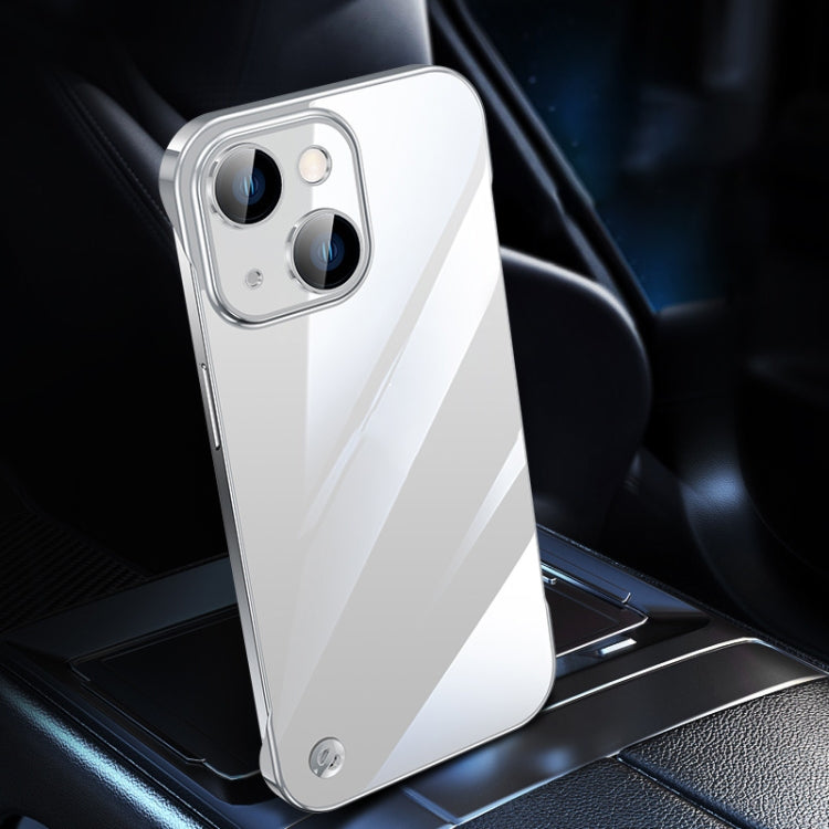 For iPhone 14 Electroplating Frameless Clear PC Phone Case