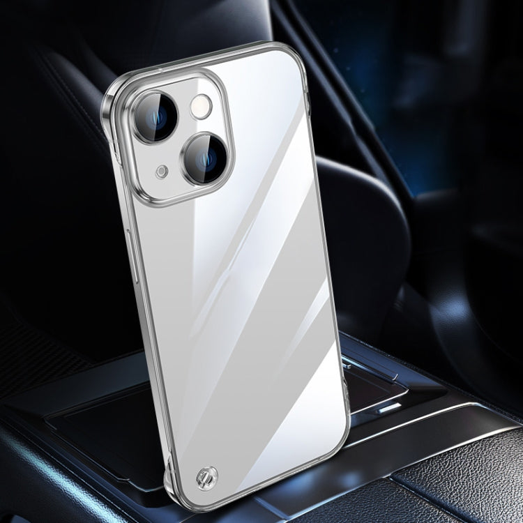 For iPhone 13 Electroplating Frameless Clear PC Phone Case
