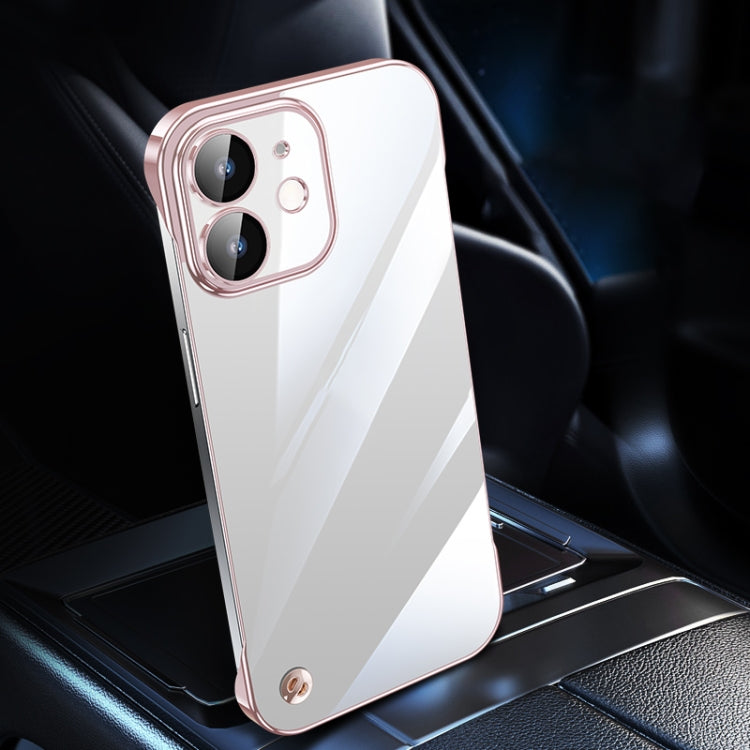 For iPhone 12 mini Electroplating Frameless Clear PC Phone Case