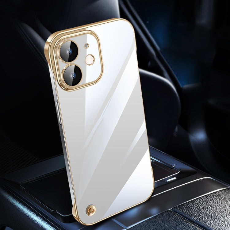For iPhone 12 mini Electroplating Frameless Clear PC Phone Case