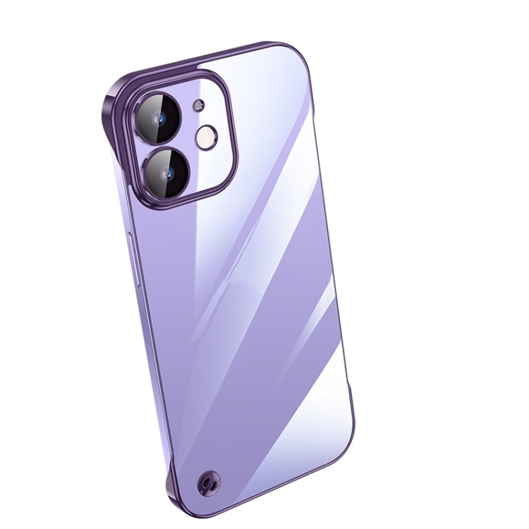 For iPhone 12 mini Electroplating Frameless Clear PC Phone Case