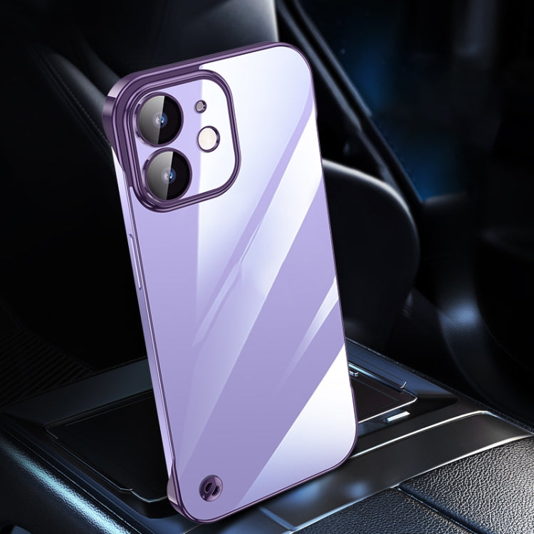 For iPhone 12 mini Electroplating Frameless Clear PC Phone Case
