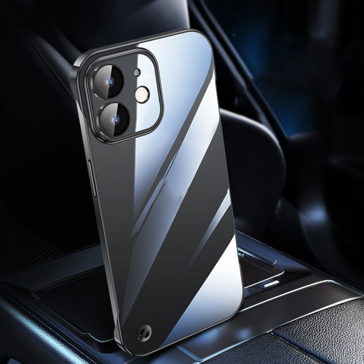 For iPhone 12 Electroplating Frameless Clear PC Phone Case