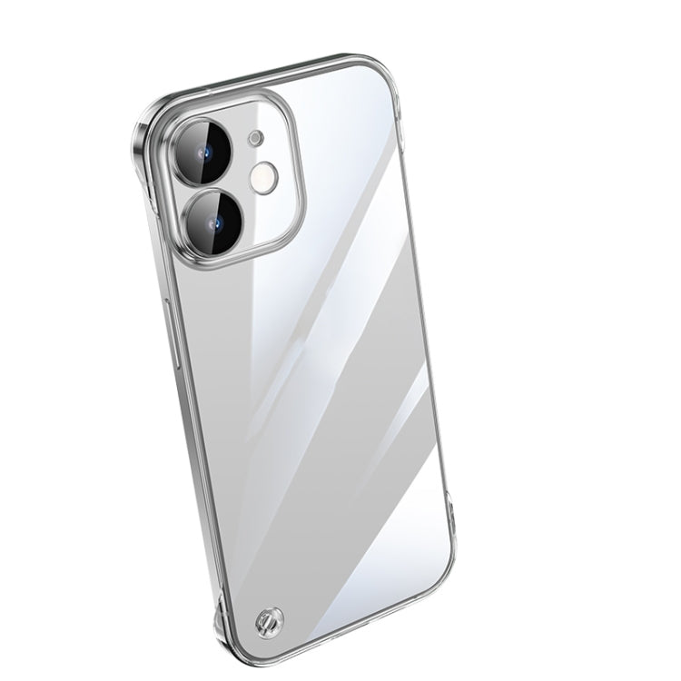 For iPhone 12 Electroplating Frameless Clear PC Phone Case
