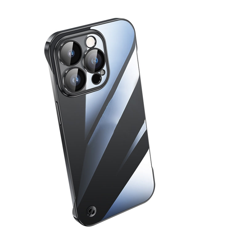For iPhone 12 Pro Max Electroplating Frameless Clear PC Phone Case
