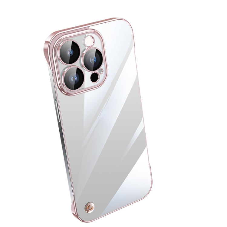 For iPhone 12 Pro Max Electroplating Frameless Clear PC Phone Case