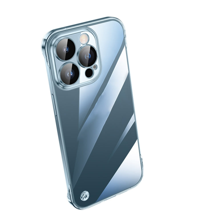 For iPhone 12 Pro Max Electroplating Frameless Clear PC Phone Case