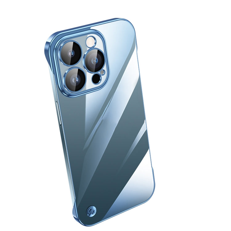 For iPhone 12 Pro Max Electroplating Frameless Clear PC Phone Case