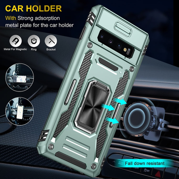 For Samsung Galaxy S10 Armor PC + TPU Camera Shield Phone Case