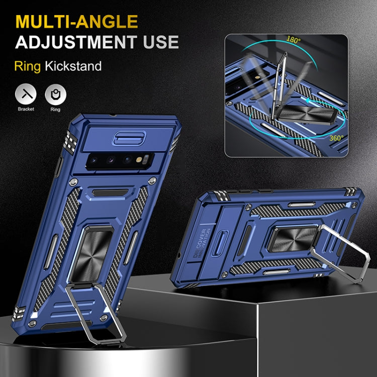 For Samsung Galaxy S10 Armor PC + TPU Camera Shield Phone Case