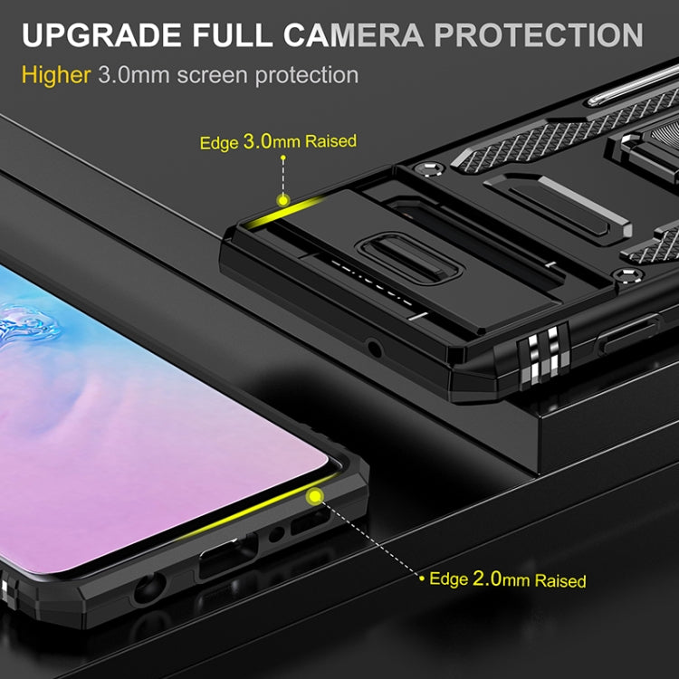 For Samsung Galaxy S10 Armor PC + TPU Camera Shield Phone Case