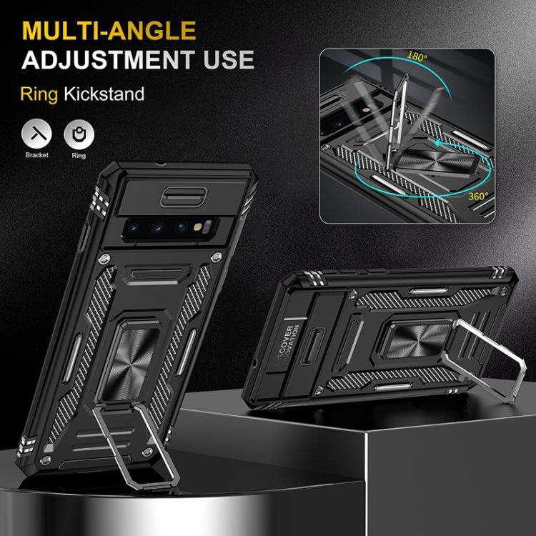 For Samsung Galaxy S10 Armor PC + TPU Camera Shield Phone Case