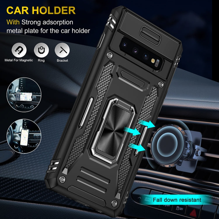For Samsung Galaxy S10 Armor PC + TPU Camera Shield Phone Case