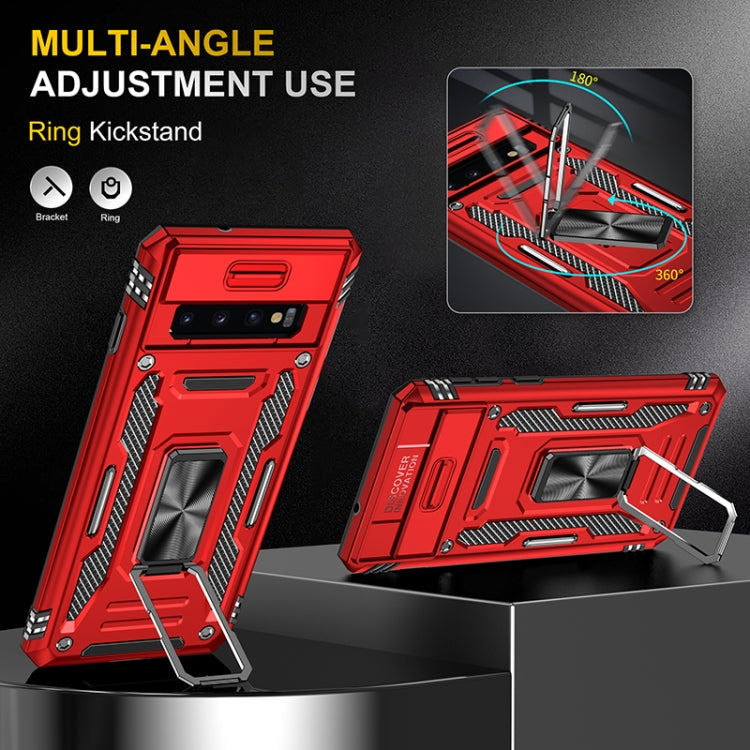 For Samsung Galaxy S10 Armor PC + TPU Camera Shield Phone Case
