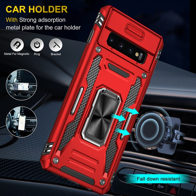 For Samsung Galaxy S10 Armor PC + TPU Camera Shield Phone Case