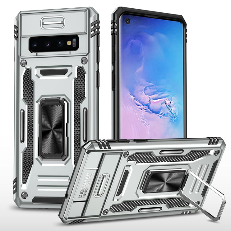 For Samsung Galaxy S10 Armor PC + TPU Camera Shield Phone Case