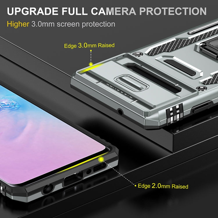 For Samsung Galaxy S10 Armor PC + TPU Camera Shield Phone Case