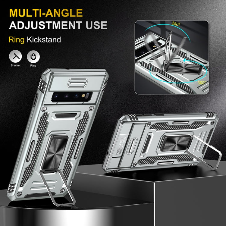For Samsung Galaxy S10 Armor PC + TPU Camera Shield Phone Case