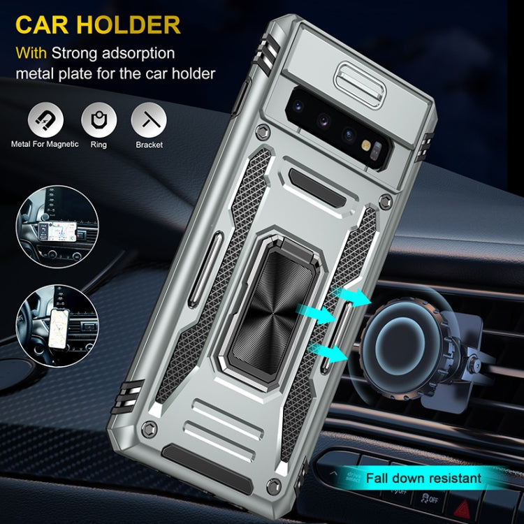 For Samsung Galaxy S10 Armor PC + TPU Camera Shield Phone Case