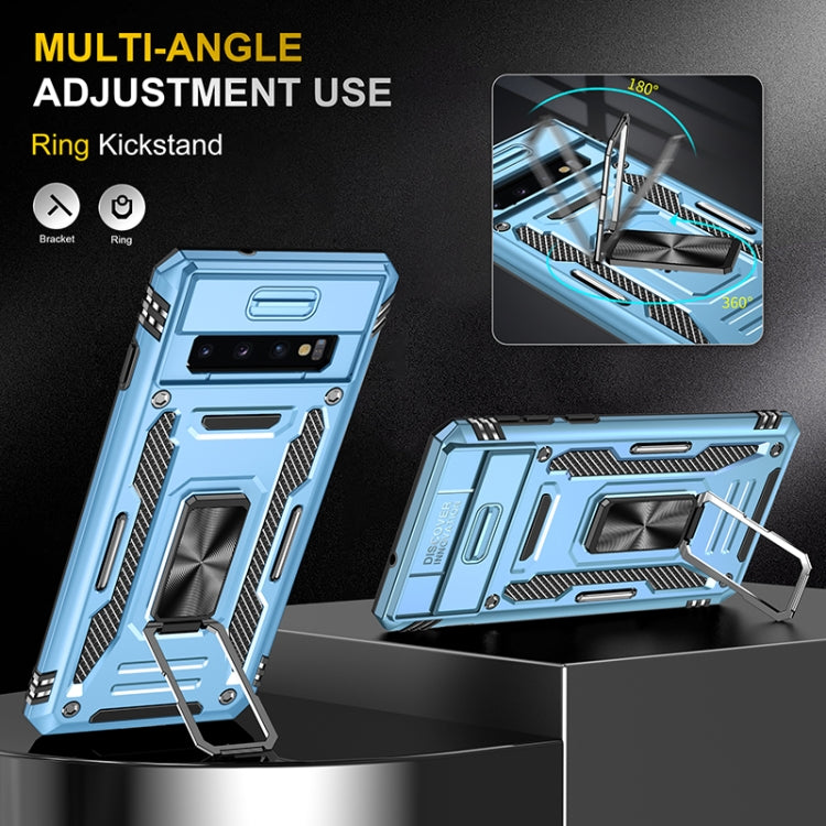 For Samsung Galaxy S10 Armor PC + TPU Camera Shield Phone Case