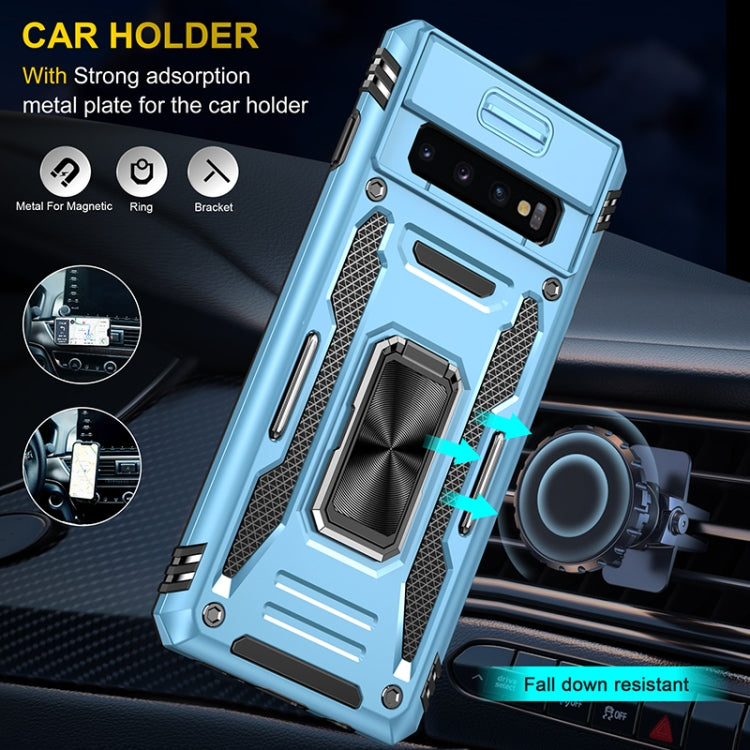 For Samsung Galaxy S10 Armor PC + TPU Camera Shield Phone Case