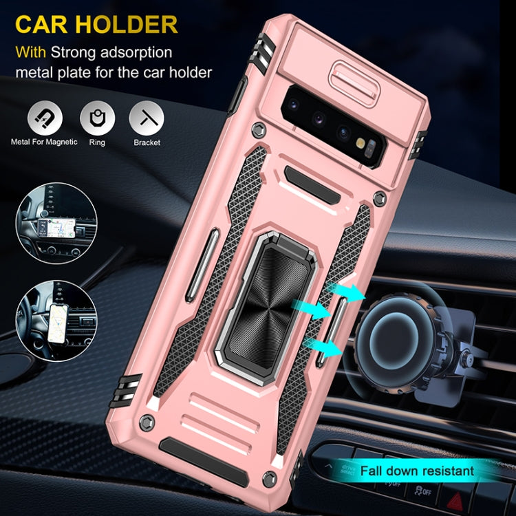 For Samsung Galaxy S10 Armor PC + TPU Camera Shield Phone Case