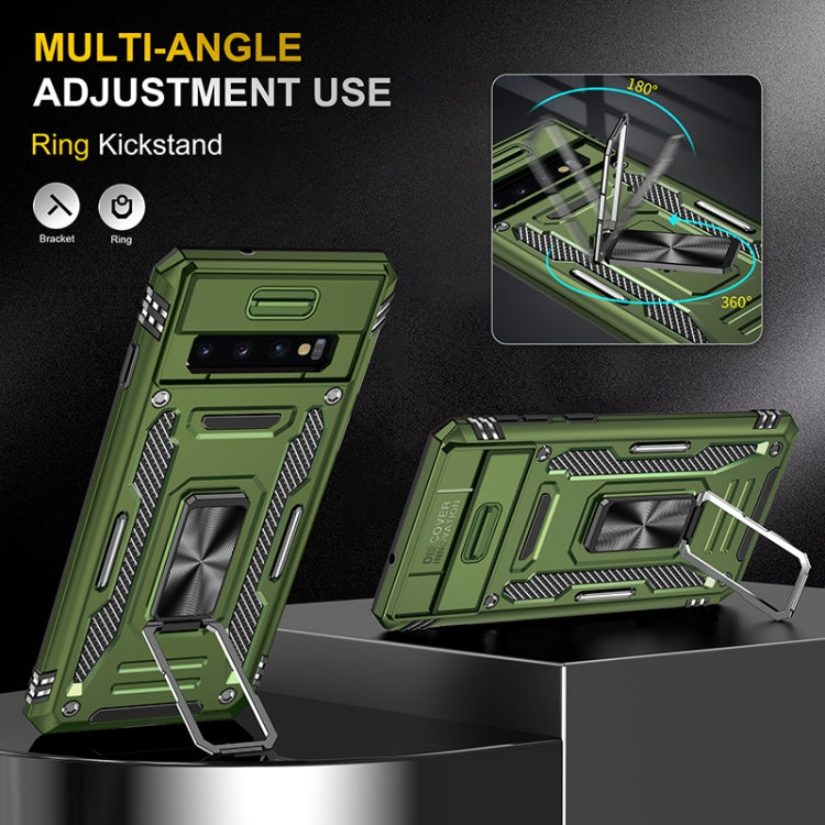 For Samsung Galaxy S10 Armor PC + TPU Camera Shield Phone Case