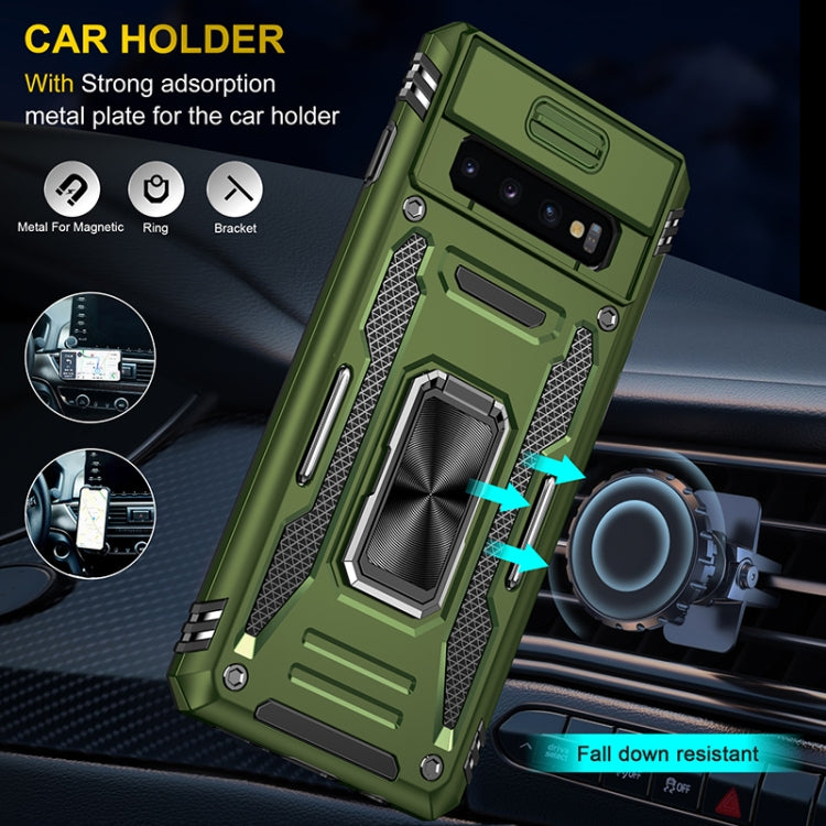 For Samsung Galaxy S10 Armor PC + TPU Camera Shield Phone Case