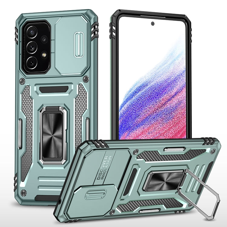 For Samsung Galaxy A53 5G Armor PC + TPU Camera Shield Phone Case
