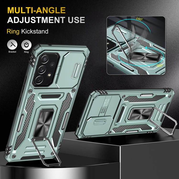 For Samsung Galaxy A53 5G Armor PC + TPU Camera Shield Phone Case