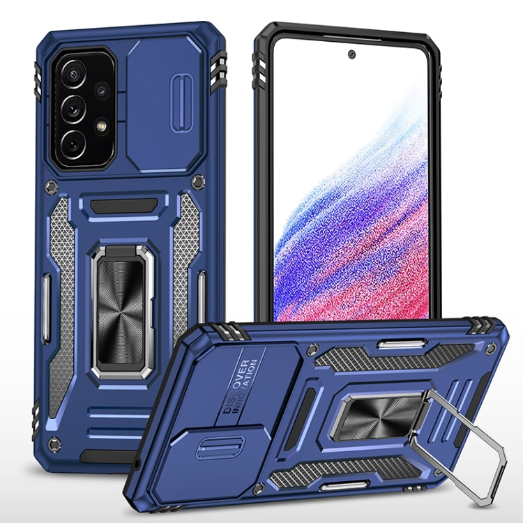 For Samsung Galaxy A53 5G Armor PC + TPU Camera Shield Phone Case