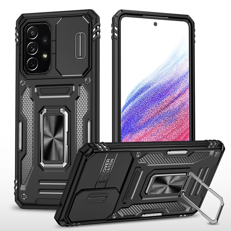 For Samsung Galaxy A53 5G Armor PC + TPU Camera Shield Phone Case