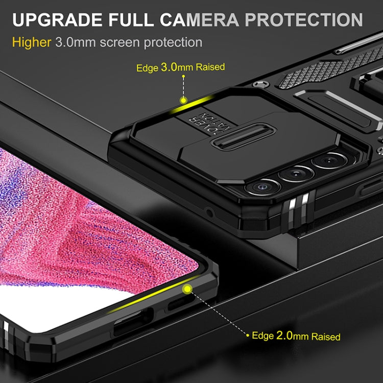 For Samsung Galaxy A53 5G Armor PC + TPU Camera Shield Phone Case