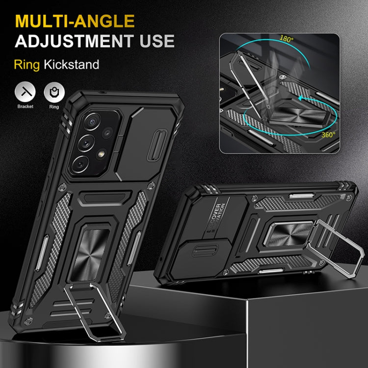For Samsung Galaxy A53 5G Armor PC + TPU Camera Shield Phone Case