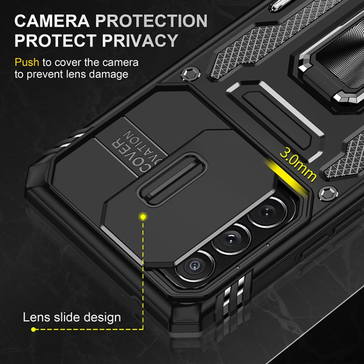 For Samsung Galaxy A53 5G Armor PC + TPU Camera Shield Phone Case