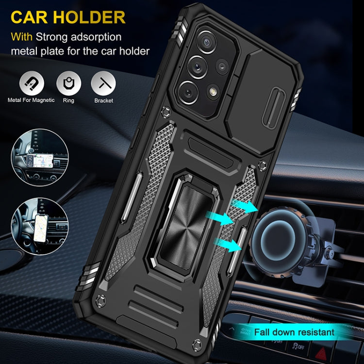 For Samsung Galaxy A53 5G Armor PC + TPU Camera Shield Phone Case