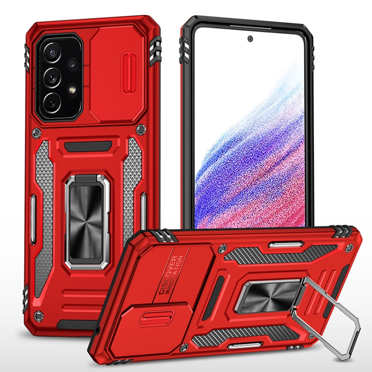 For Samsung Galaxy A53 5G Armor PC + TPU Camera Shield Phone Case