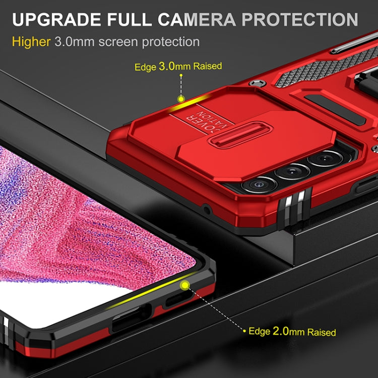 For Samsung Galaxy A53 5G Armor PC + TPU Camera Shield Phone Case