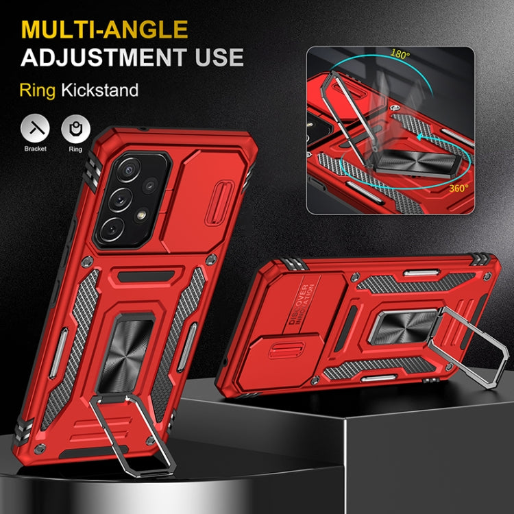 For Samsung Galaxy A53 5G Armor PC + TPU Camera Shield Phone Case