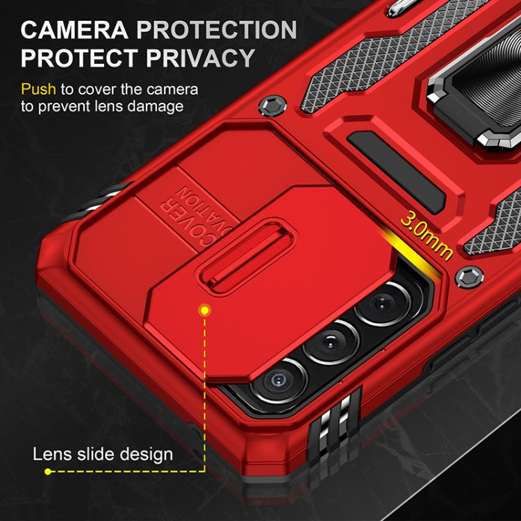 For Samsung Galaxy A53 5G Armor PC + TPU Camera Shield Phone Case