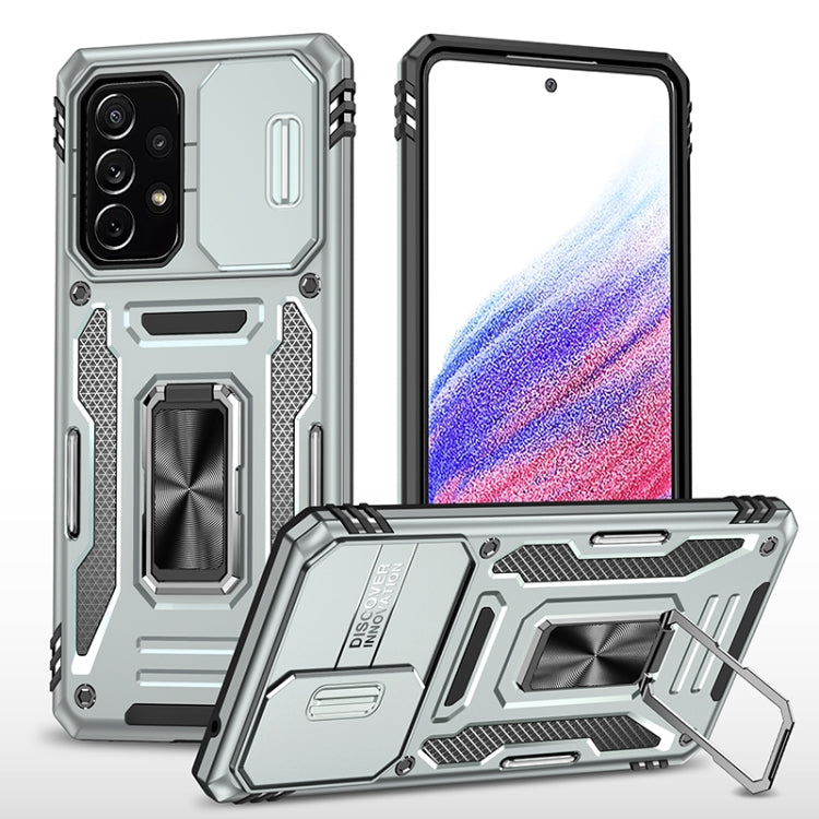 For Samsung Galaxy A53 5G Armor PC + TPU Camera Shield Phone Case