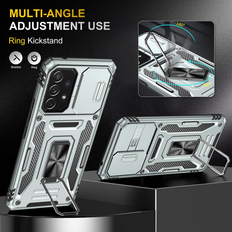 For Samsung Galaxy A53 5G Armor PC + TPU Camera Shield Phone Case