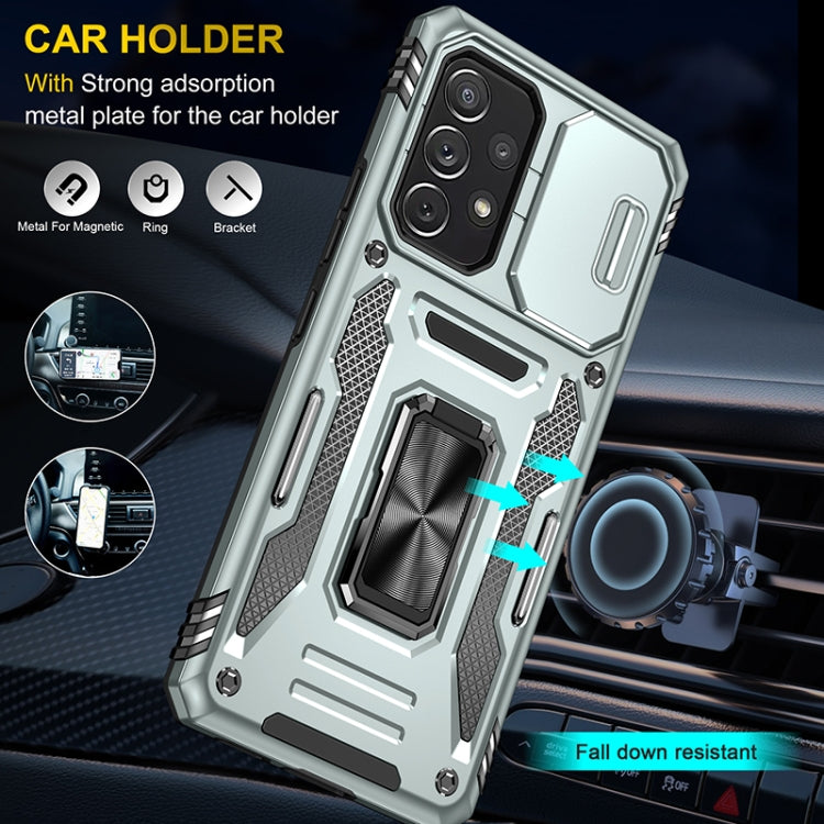 For Samsung Galaxy A53 5G Armor PC + TPU Camera Shield Phone Case